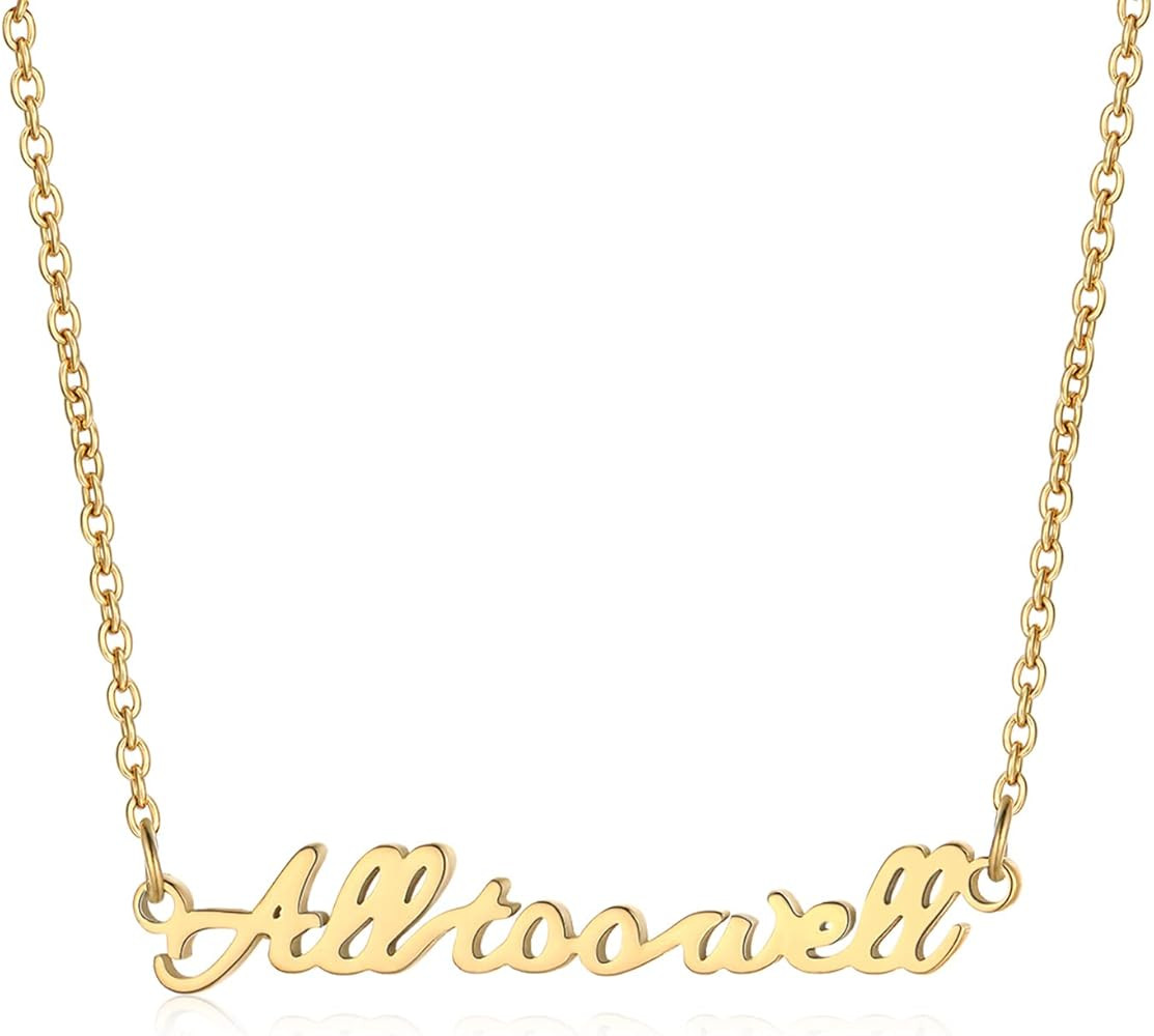 IDesign Taylor Singer Swift Necklace, All Too Well Necklace, rep Taylor Singer Swift Merch, 1989 Tay | Amazon (US)
