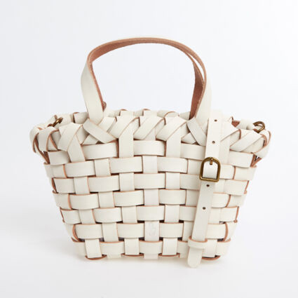 White Woven Cross Body Bag | TK Maxx