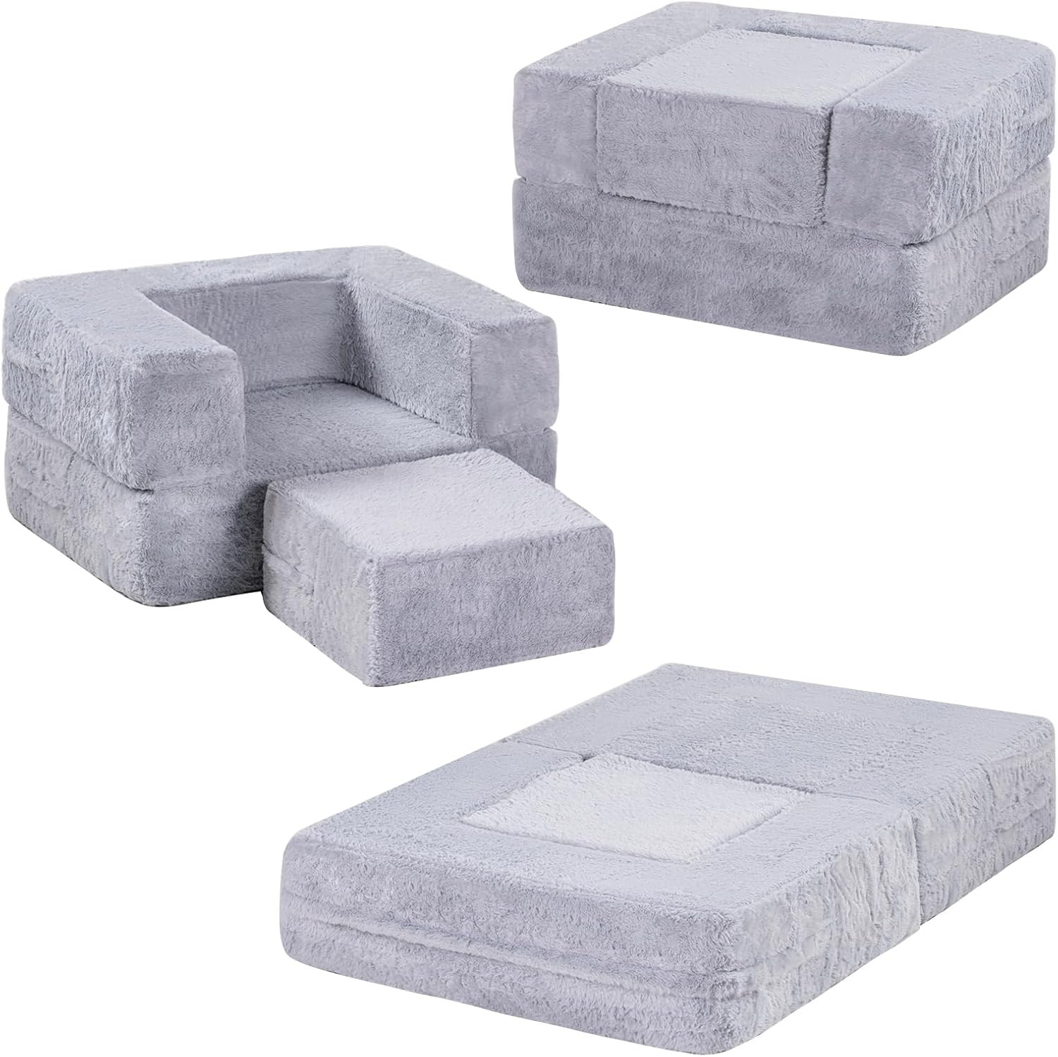 Tiita Kids Chair for Toddler, Modular Toddler Sofa Couch, Comfy Fold Out Kids Play Couch Set, Bab... | Amazon (US)