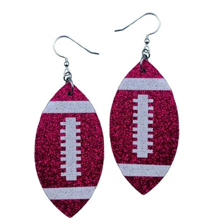 Mall of Style - Football Pink Accessories for Women - Football Accessories Earrings (Hot Pink) | Walmart (US)
