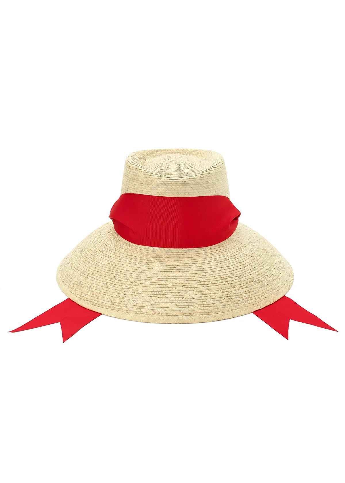 Wildflower Sun Hat With Wide Red Grosgrain Ribbon | Over The Moon