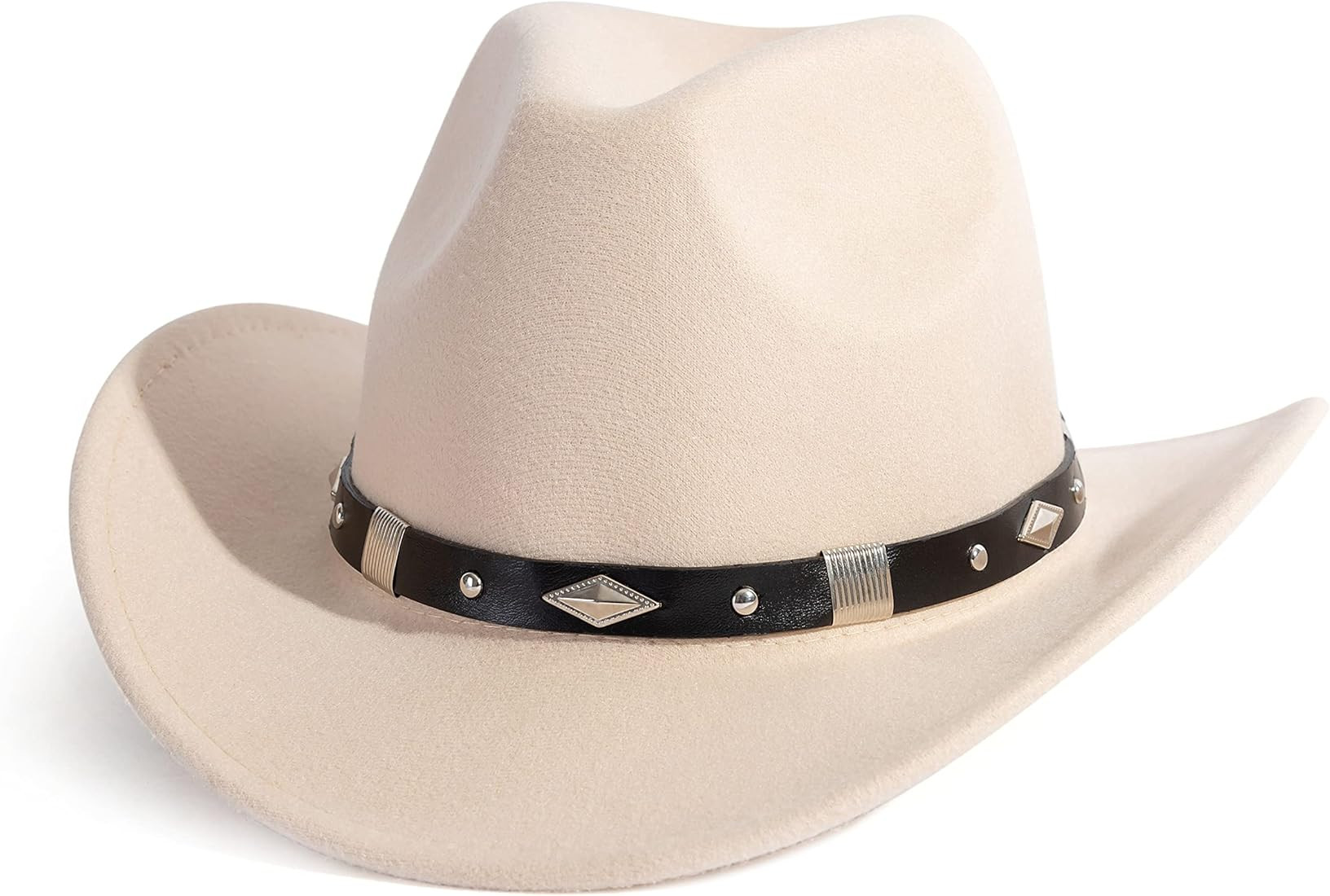 Gossifan Women Men Western Cowboy Cowgirl Hat Fedora Hat with Belt | Amazon (US)