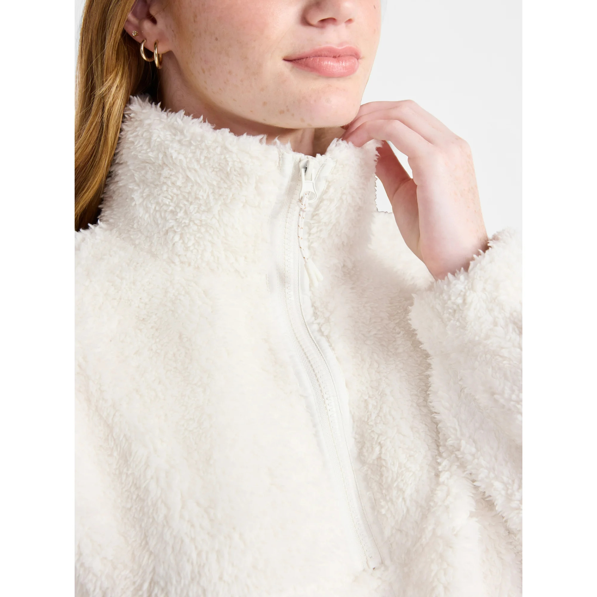 No Boundaries Plush Half-Zip Pullover, Women's | Walmart (US)