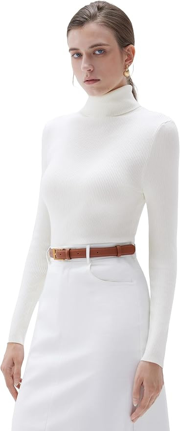 SUUKSESS Women Turtleneck Cashmere Blend Sweater Long Sleeve Shirts Fall Basic Thermal Tops Winte... | Amazon (US)