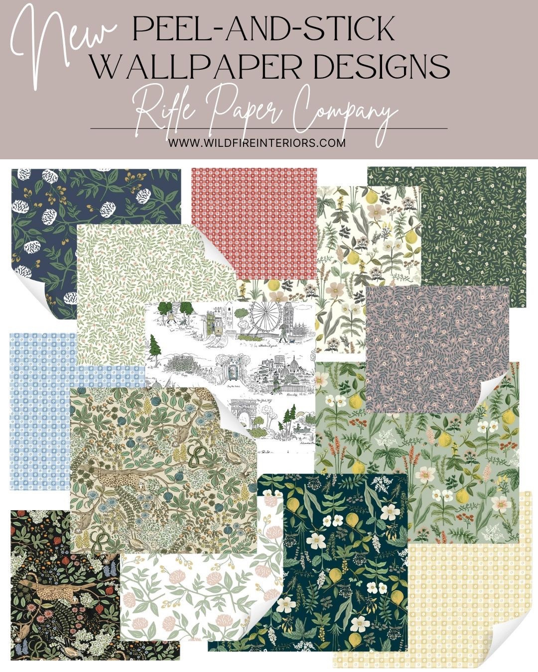 Brand new peel-and- stick wallpaper designs from Rifle Paper Company. 

#LTKHome #LTKFindsUnder100