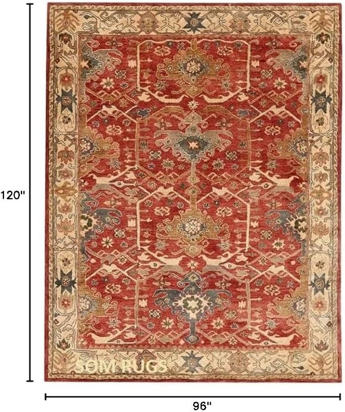 Traditional Vintage Channing Handmade Tufted 100% Wool Area Rugs & Carpet Bedroom Living Room Din... | Amazon (US)