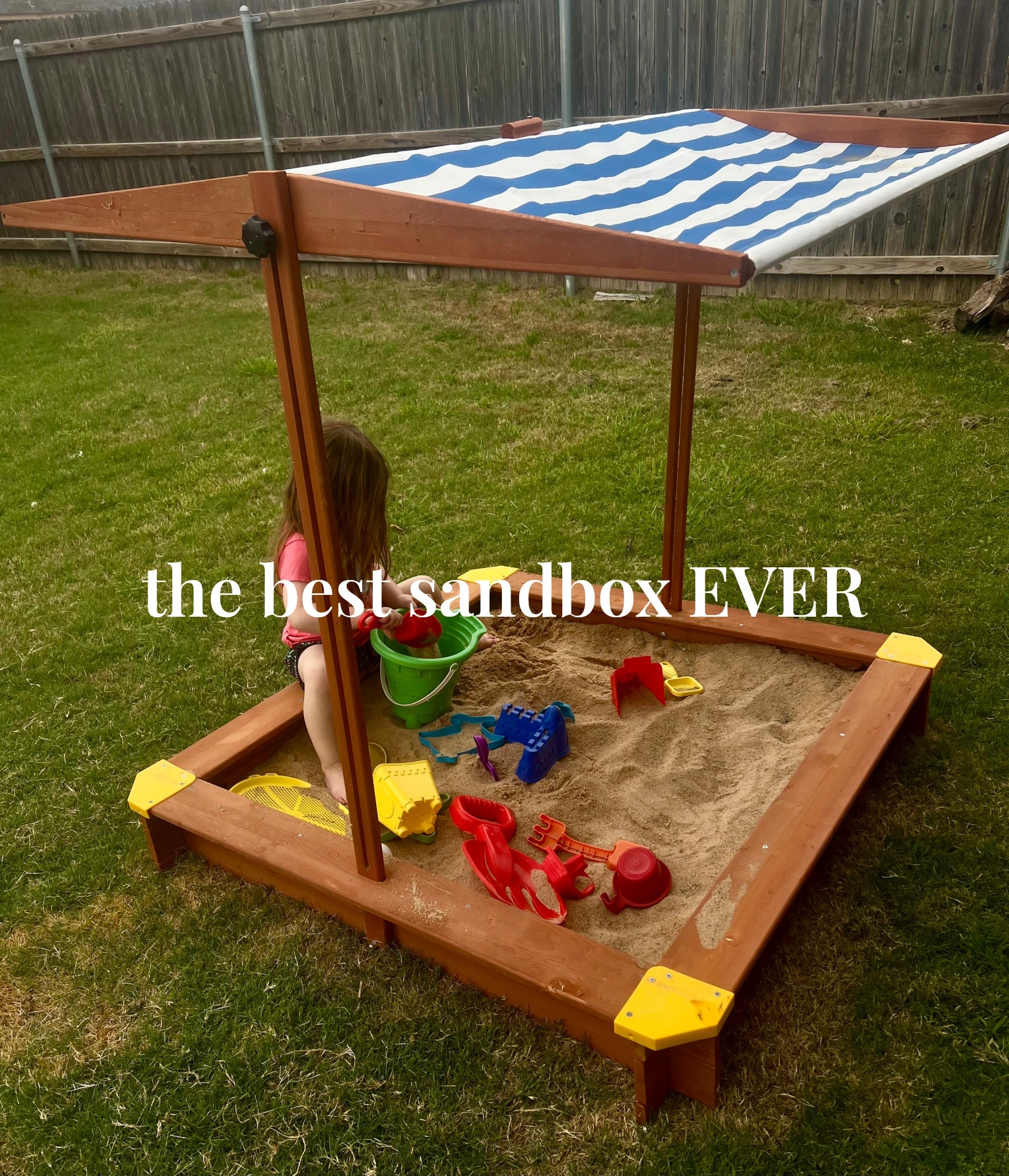Looking for the perfect summer toy to keep your littles entertained? 
This sandbox has been a huge hit for our 3 year old!!! 
It even has an adjustable canopy that helps keep the sun off of them while they play. When your done, lower the canopy to cover the sand to keep bugs & animals out 🙌🏼

#LTKmomlife #LTKKids #LTKdayinmylife