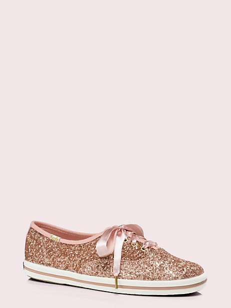 Keds X Kate Spade New York Glitter Sneakers, Rose Gold - Size 5 | Kate Spade (US)