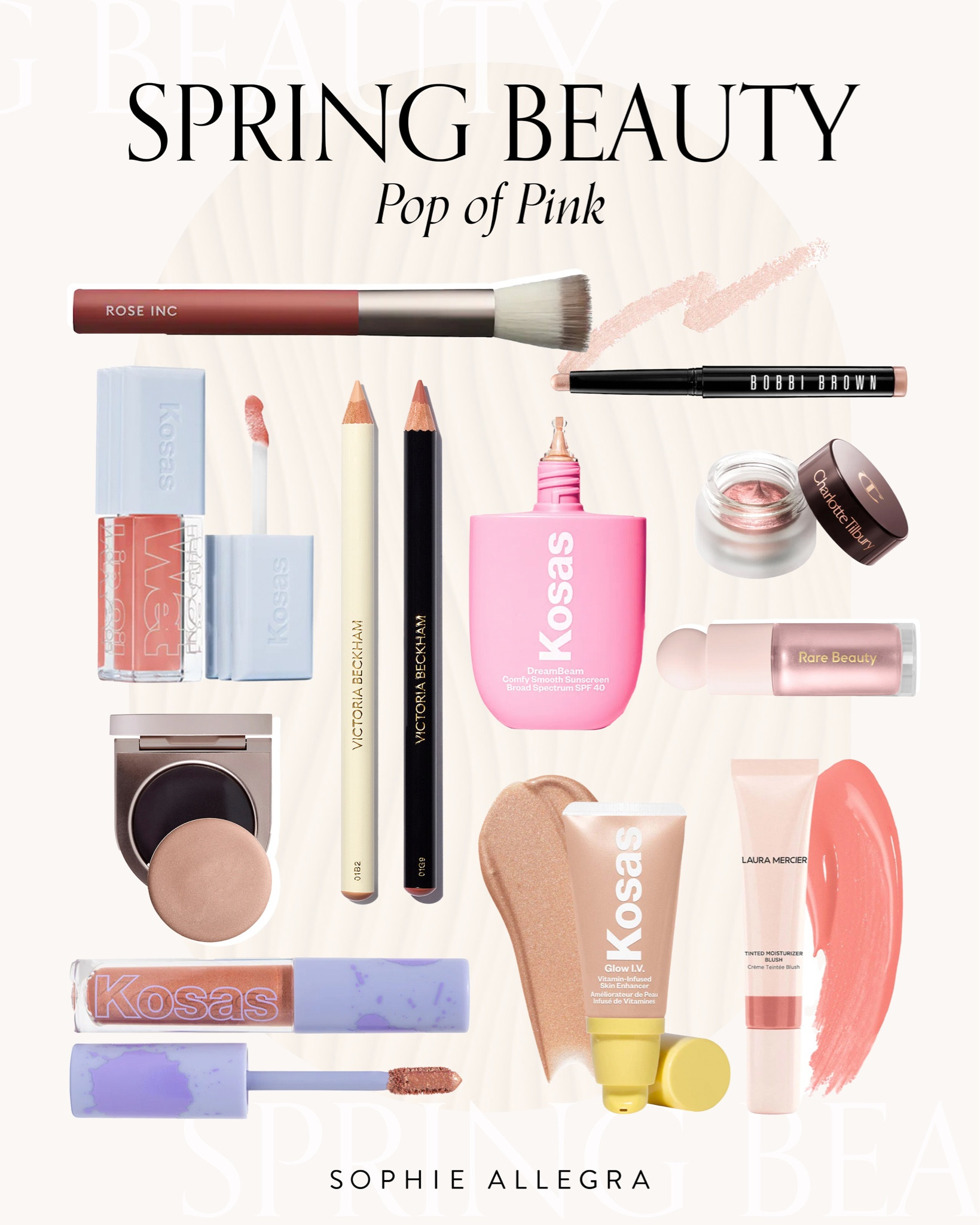 Spring beauty pop of pink 💕

The pink look I’ve been doing lately:

Eye is Kosas eyeshadow in Heat all over lid blended out/ under lower lash line + Bobbi brown in Golden Pink over the lids once that’s dried (and in inner corners!)
Lip is Victoria Beckham in #1 with Kosas in Revealed over it 
Highlight is Rose Inc in Luminescent 
Cheek is Laura Mercier Tinted Moisturizer Blush in Southbound (also love Mediterranee and La Piscine)
The VB eye pencil in beige goes on my lower waterline and makes a big difference I think! 

#beauty #pinkmakeup

#LTKbeauty