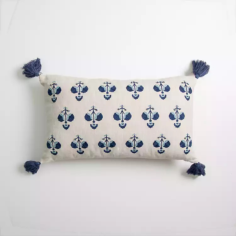 Daphne Blues Lumbar Pillow | Kirkland's Home