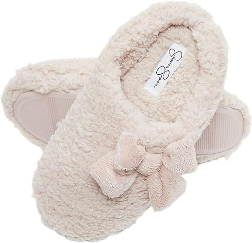 Jessica Simpson Women's Plush Marshmallow Slide on House Slipper Clog with Memory Foam | Amazon (US)