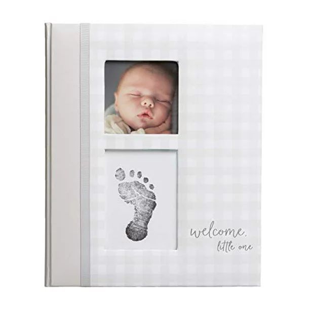 Pearhead Gingham Baby Memory Book and Clean-Touch Ink Pad, Gender Neutral Baby Gift, Baby Milesto... | Walmart (US)