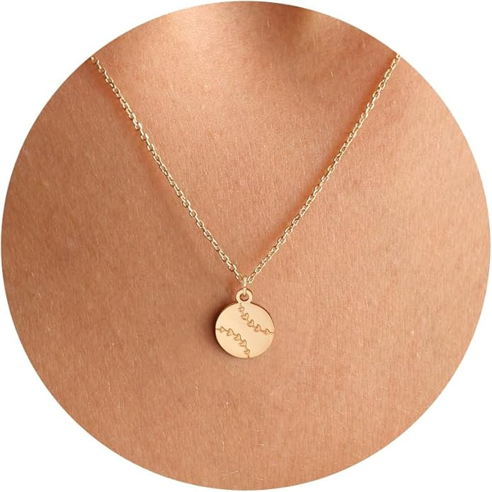 14K Gold Plated Dainty Pendant Butterfly Bead Boot Bee Baseball Flower Compass Airplane Heart Hum... | Amazon (US)