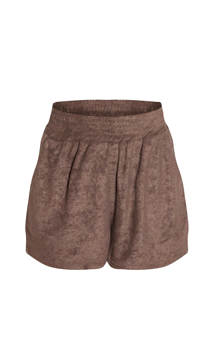 Brown Towelling Beach Shorts | Pretty Little Thing (Australia & New Zealand)