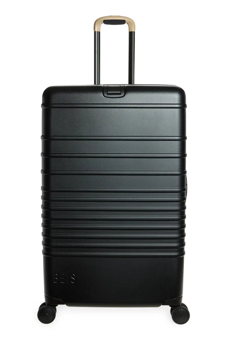 Béis The Large Check-In Hardside Roller Suitcase in Black at Nordstrom | Nordstrom