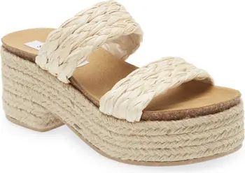 Known Raffia Platform Slide Sandal | Nordstrom