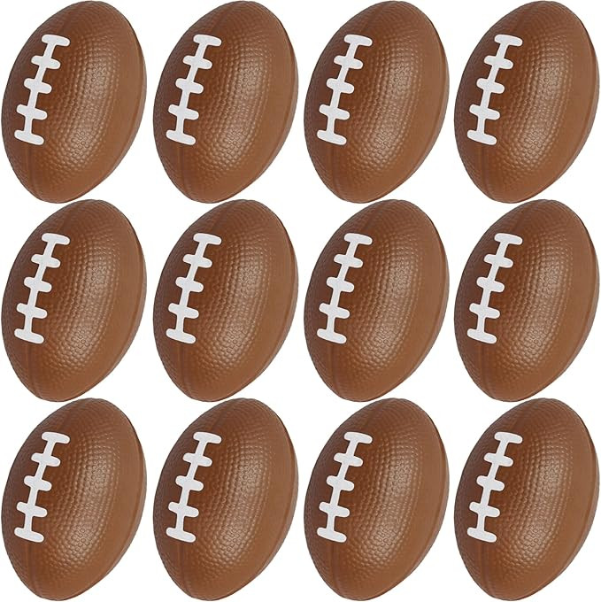 Mini Foam Footballs 12 Pcs Pack | 3.25” Inch Party Favor Balls for Kids | Mini Football Stress ... | Amazon (US)