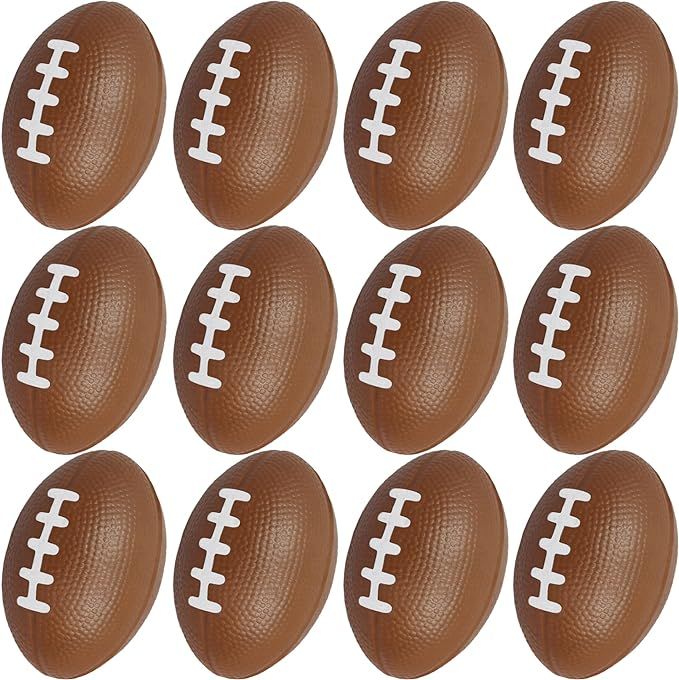 Mini Foam Footballs 12 Pcs Pack | 3.25” Inch Party Favor Balls for Kids | Mini Football Stress ... | Amazon (US)