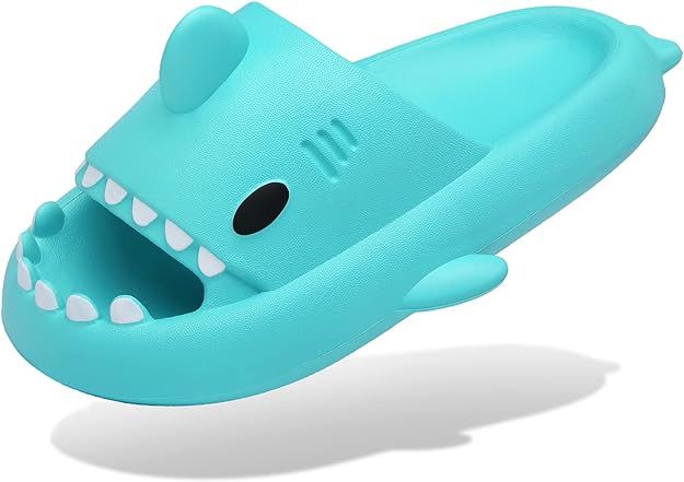 Men's and Women's Shark Slides Cloud Slippers Summer Novelty Open Toe Slide Sandals Anti-Slip Bea... | Amazon (US)