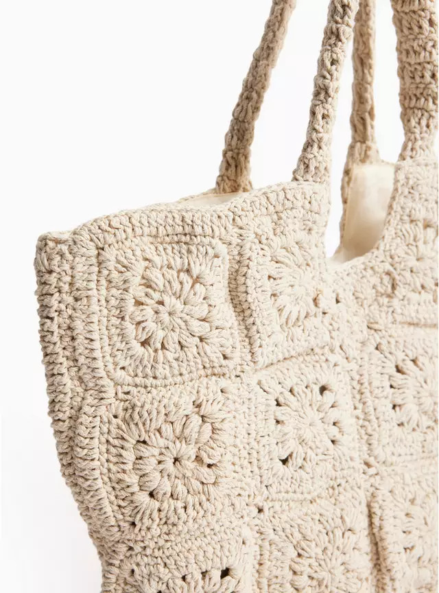 Buy Cream Macram\u00e9 Beach Bag One Size | Bags | Tu | Tu Clothing
