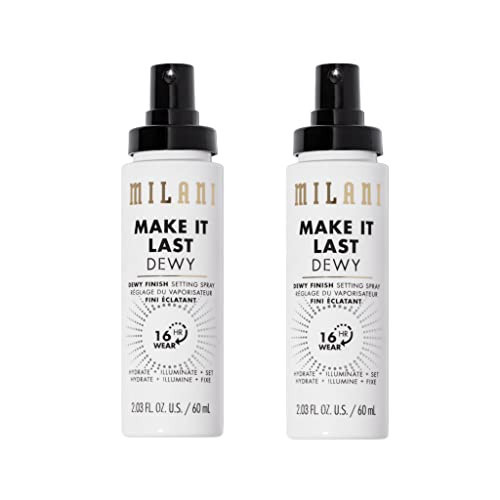 Milani Setting Spray + Primer, Make It Last Dewy - Dewy Finish Moisturizing Formula for Glow on the Go, Setting Spray for Makeup and Face Primer, Prime + Set + Hydrate, 2.03 Fl. Oz - 2 Pack | Amazon (US)