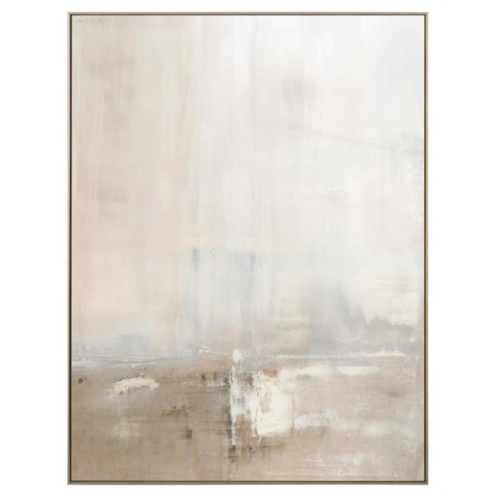 John-Richard Dune by Carol Benson-Cobb Brown Abstract Silver Frame Painting | Kathy Kuo Home