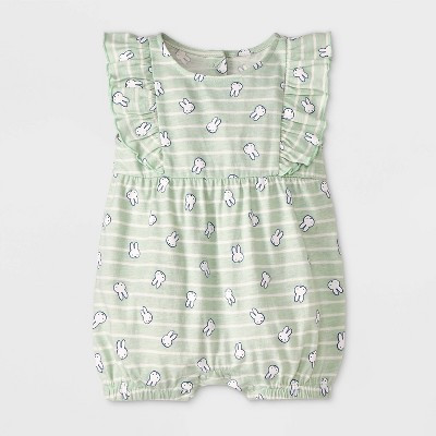 Baby Girls' Miffy Romper - Green Newborn | Target