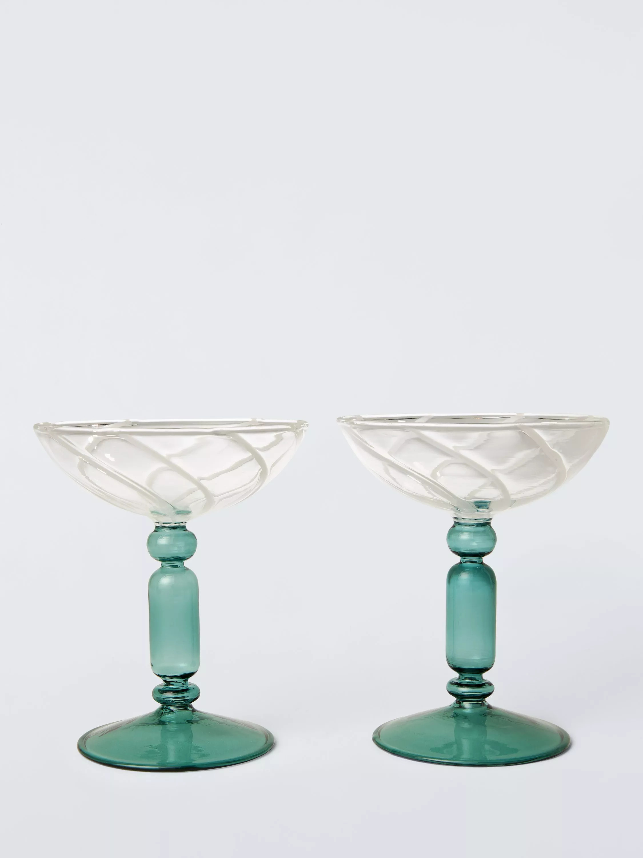 John Lewis X CollagerieCocktail Coupe Glass, Set of 2, 105ml, Green | John Lewis (UK)