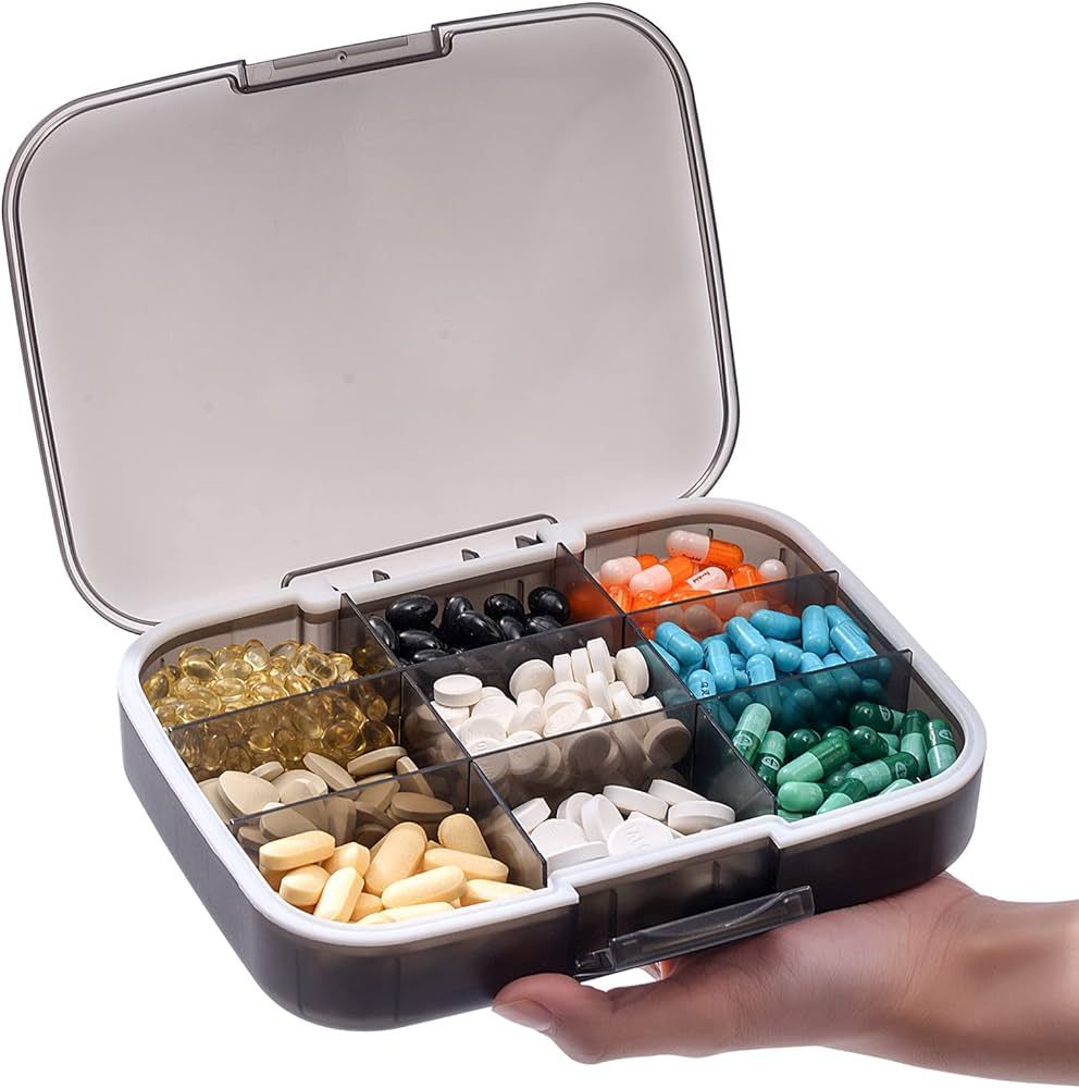 Restree Pill Organizer, Portable Pill Dispenser, Moisture-Proof Travel Pill Case for Vitamin, Med... | Amazon (US)
