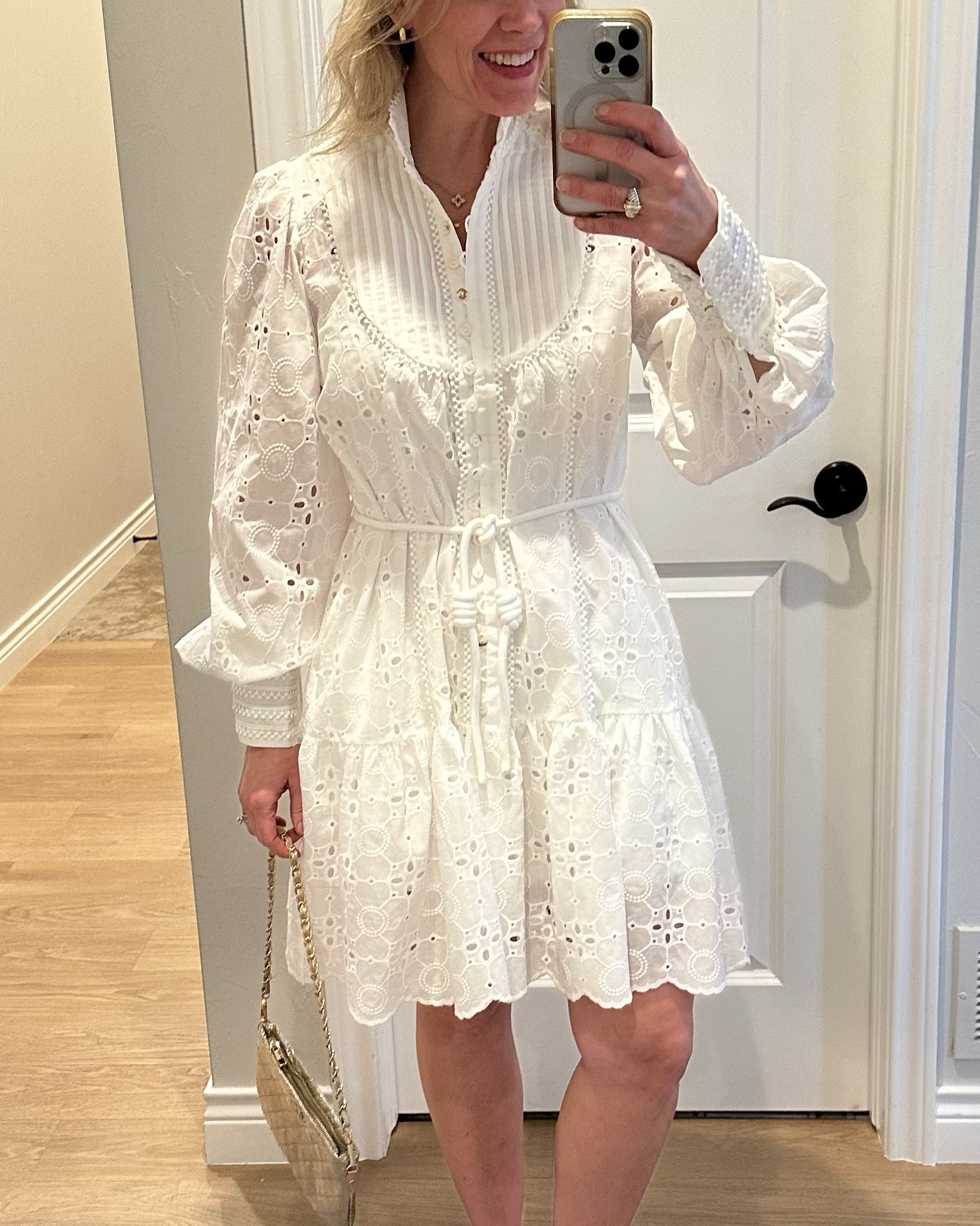 Beautiful white eyelet dress!!  It fits true to size and comes with a slip. I love all of the beautiful details. It is very well-made and a fabulous price.  White dress. Graduation dress. Wedding dress  

#LTKFindsUnder100 #LTKWedding #LTKWatchNow