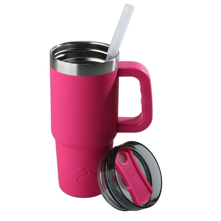 Ozark Trail 18 oz Insulated Stainless Steel Tumbler with Handle - Hot Pink | Walmart (US)