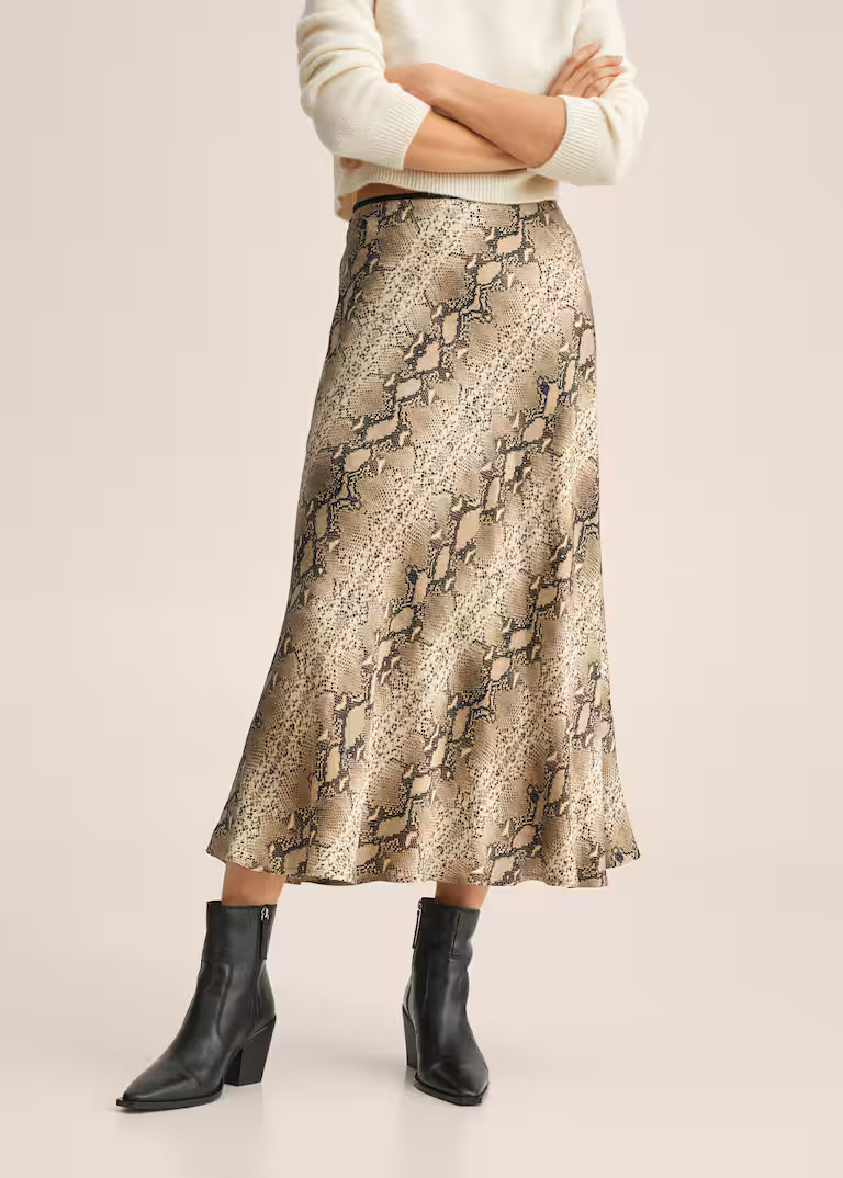 Snake print skirt | MANGO (UK)