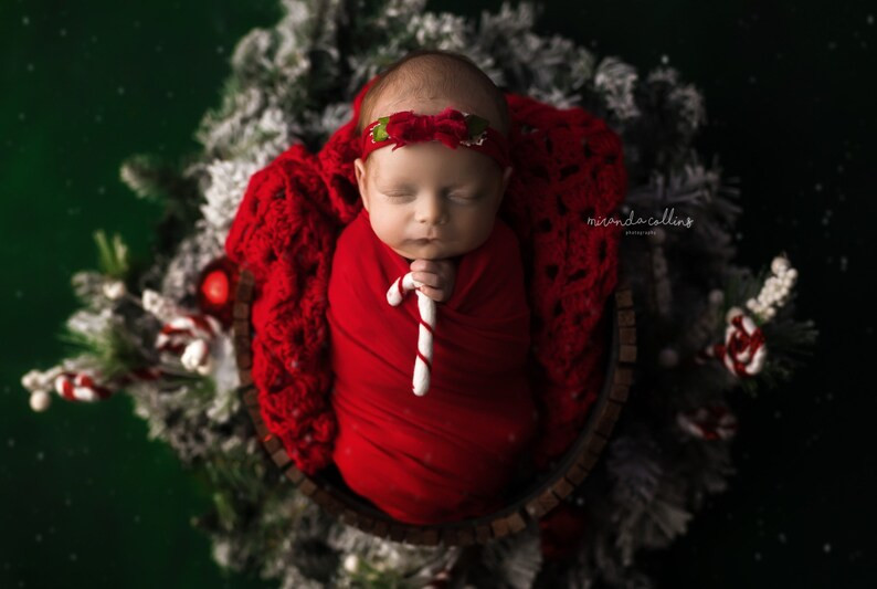 Newborn Red Wrap * Felt Candy Cane Lovie * Holiday Prop * Christmas Photo Prop * * SOLD SEPARATEL... | Etsy (US)