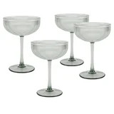 Better Homes & Gardens 4-Piece Green Ribbed Tritan Coupe Glass Set | Walmart (US)