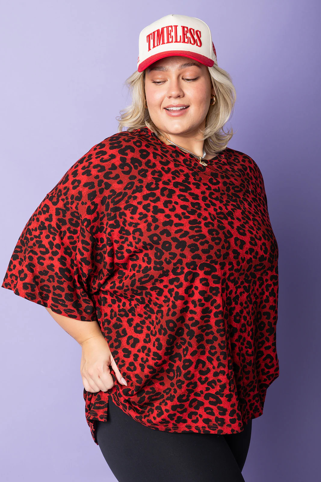 Day Dreamer Red Leopard Top [S-3X] | WKNDchasers