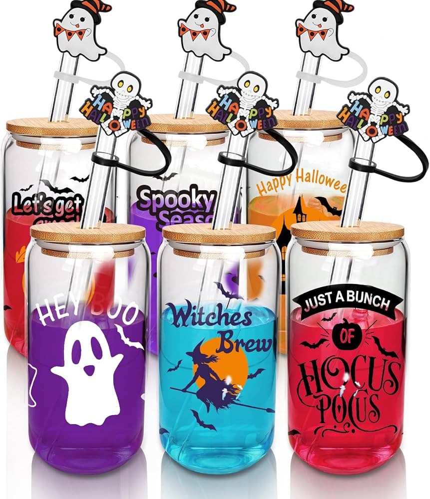 ANOITON Halloween Cups - Halloween Decorations Indoor Halloween Mug with Ghost Witch Decor Hocus ... | Amazon (US)