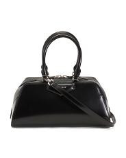 Made In Italy Leather Box Small Antigona Satchel | TJ Maxx
