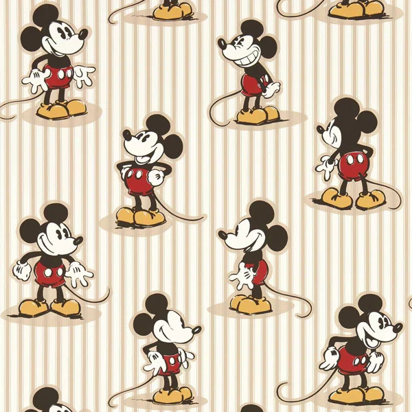 Mickey Stripe Wallpaper | Wayfair North America