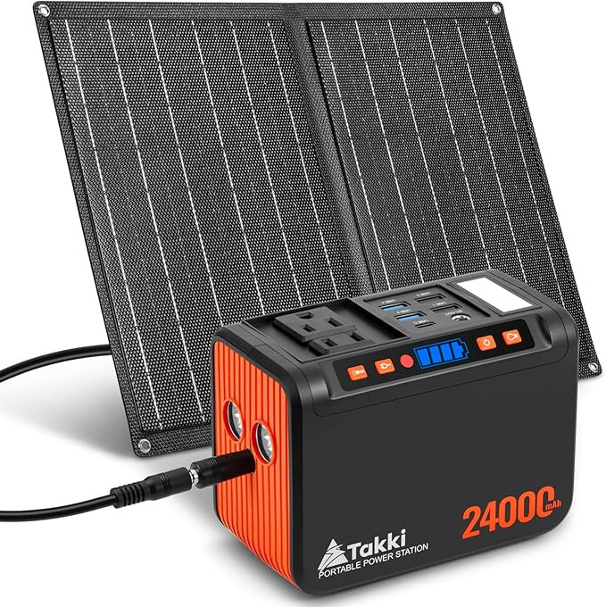 Takki 120W Peak Solar Generator Portable Power Station with 21W Panels, 88Wh Solar Charger Power ... | Amazon (US)