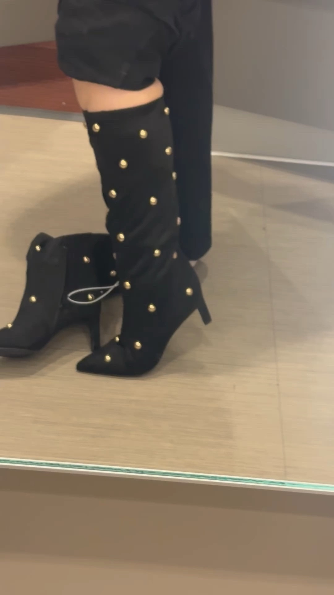 I am low key obsessed with these studded boots & they are finally on sale. Even though they weren’t marked as wide calf they fit 🎉. 

I’ll put the boots and the rest of the outfit details on my LTK. Comment “ stud “ for the details ♥️


#studdedboots #widecalfboots
#cuteshoes #target #targetfinds
#targetstyle #targetfashion #boots #onsale #salealert #budgetfriendly #bougieonabudget #blackboots #ltkshoes #winterootd #winteroutfit #ltkshoes 

#LTKPlusSize #LTKSaleAlert #LTKootd