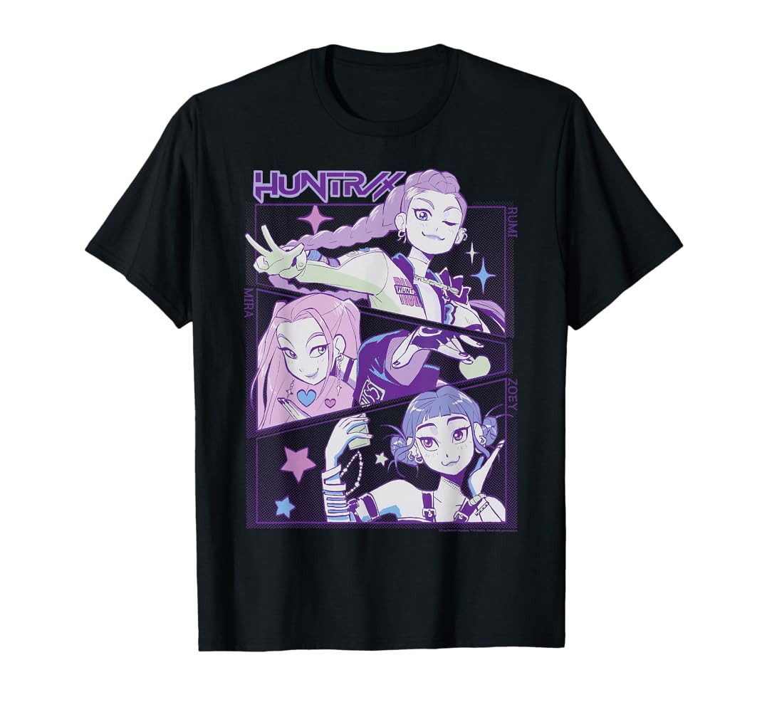 Halloween Huntrix Cute Animated Panels T-Shirt | Amazon (US)