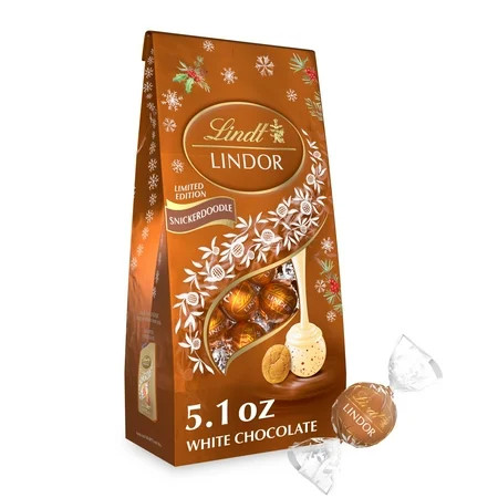 Lindt LINDOR Snickerdoodle White Chocolate Christmas Candy Truffles, 5.1 oz. Bag | Walmart (US)