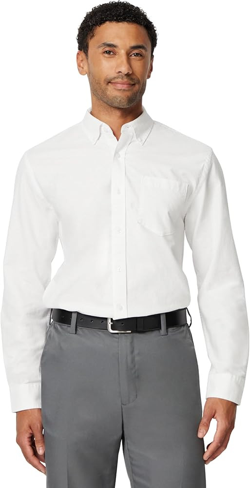 Amazon Essentials Men's Slim-Fit Long-Sleeve Dress Shirt, Button-Down Oxford with Pocket | Amazon (US)
