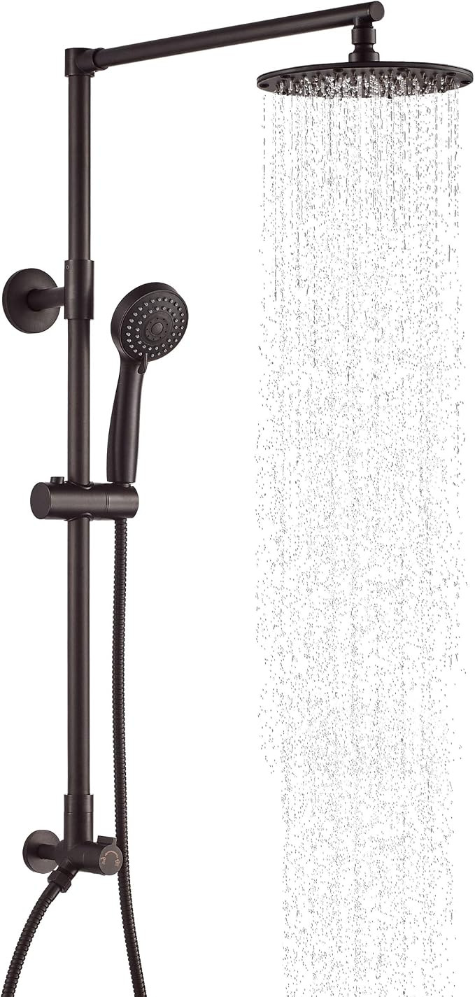 Fennocasa Polaris 3 Retrofit Rain Shower System, 3-Setting Handheld Shower Combo with Slide Bar, ... | Amazon (US)