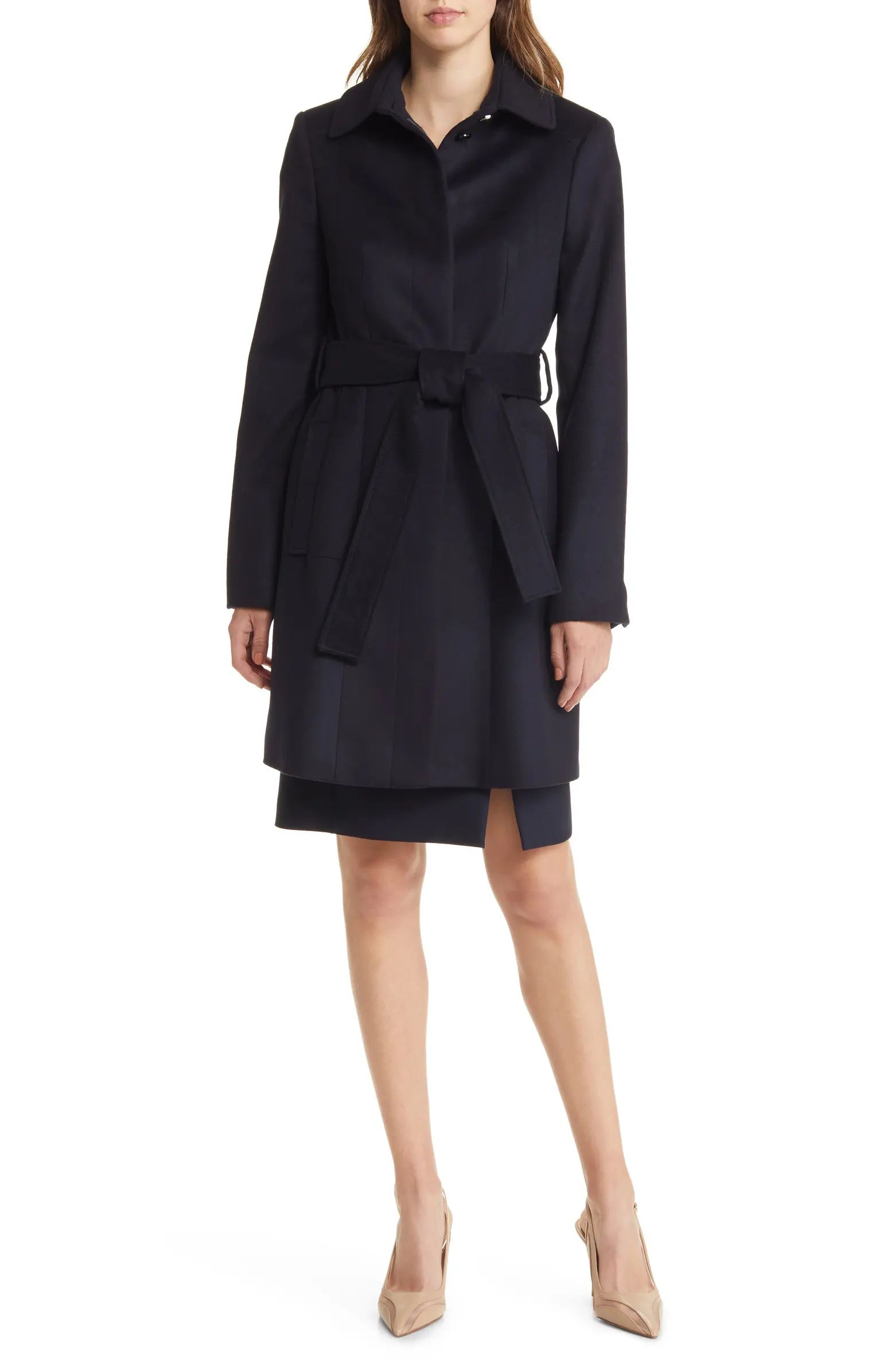 Cineva Belted Virgin Wool & Cashmere Coat | Nordstrom