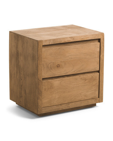 24x24x18 Solid Wood 2 Drawer Large Night Stand | Marshalls