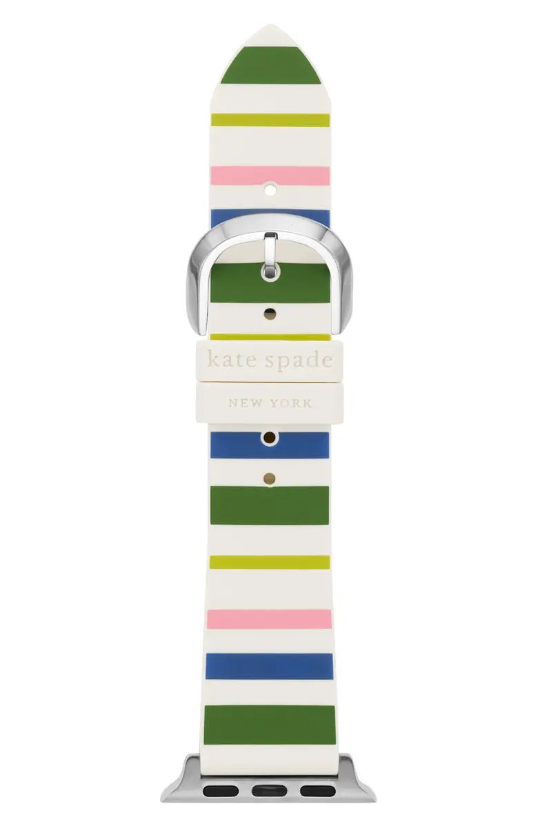 Apple Watch® or Samsung Galaxy Watch® stripe silicone watchband | Nordstrom