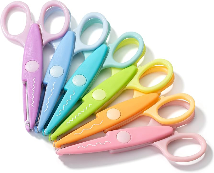 Mr. Pen Craft Scissors - Decorative Edge, 6 Pack, Rainbow Color, Zig Zag Pattern, Scrapbooking & Fancy Scissors for Crafting | Amazon (US)