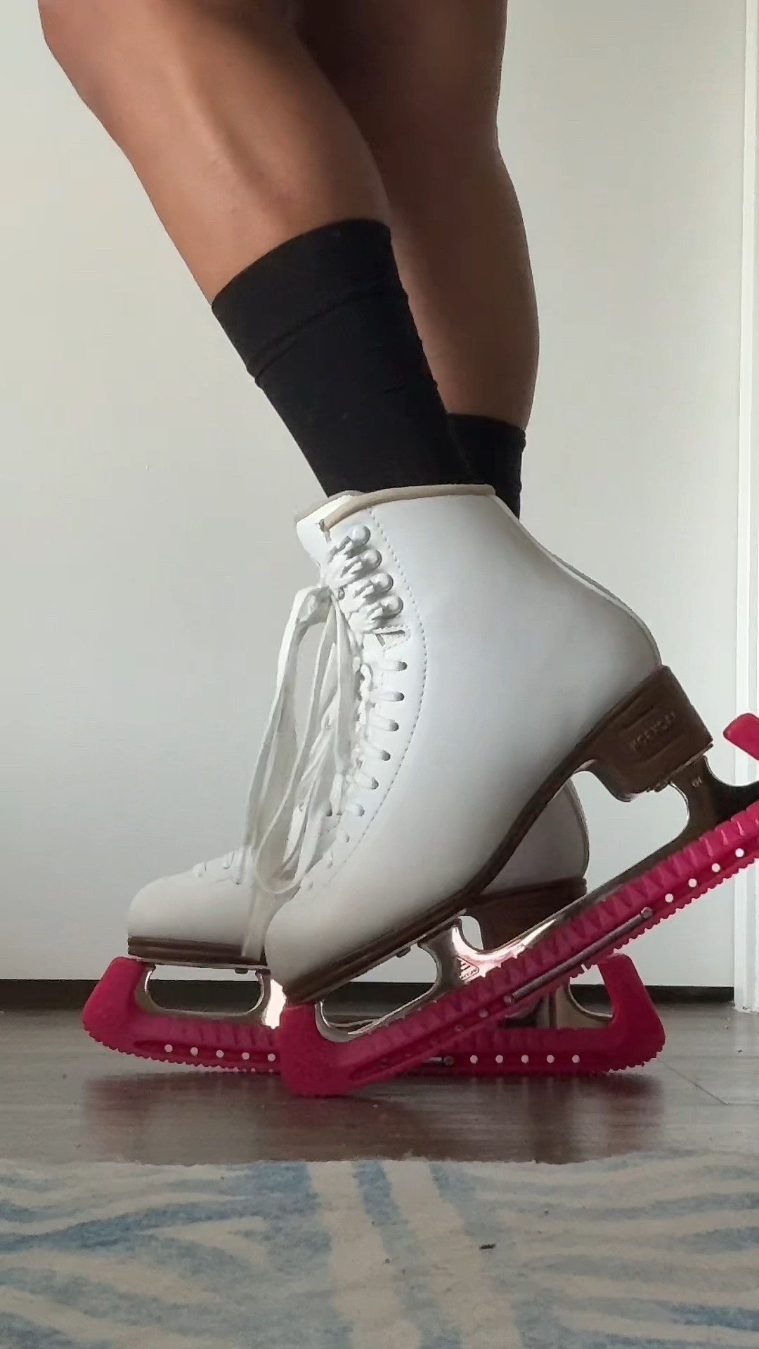 figure skates, socks, hard guards 

#LTKfitnessgoals #LTKActive #LTKootd