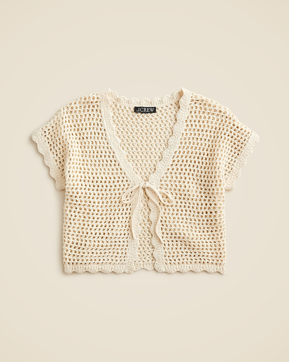Crochet short-sleeve cardigan | J. Crew US
